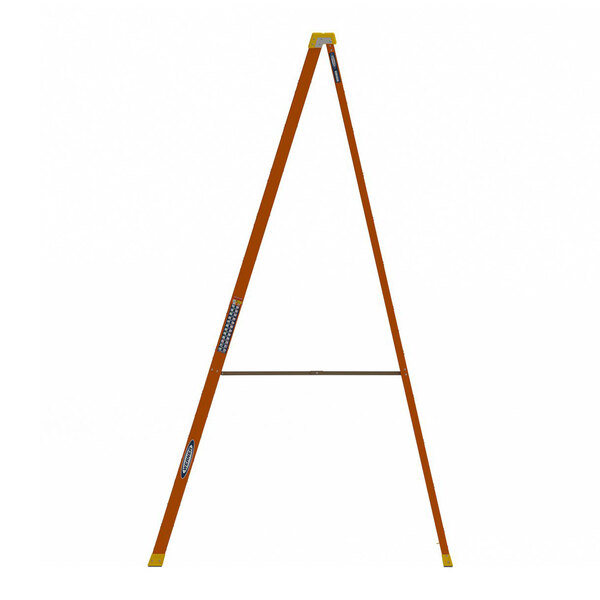 Werner 6200 Series 12' Orange / Yellow Type IA 11-Step Fiberglass Step Ladder 6212