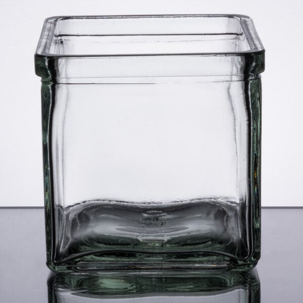 Cal-Mil 4" Square Glass Jar for Displays - 3/Case