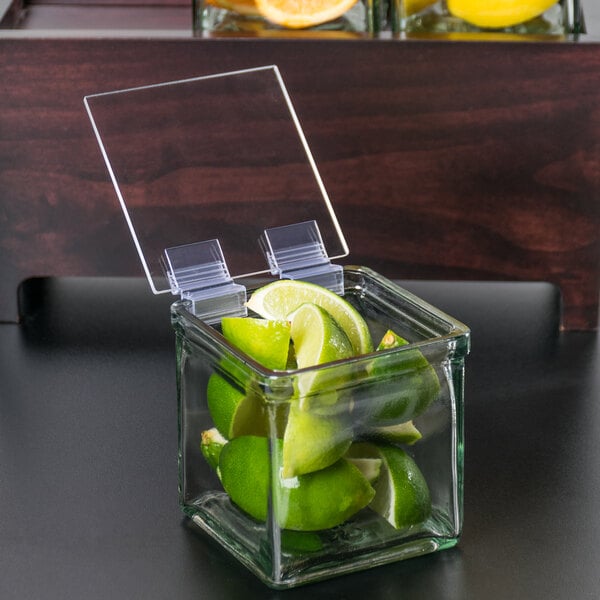 Cal-Mil 4" Square Glass Jar for Displays - 3/Case