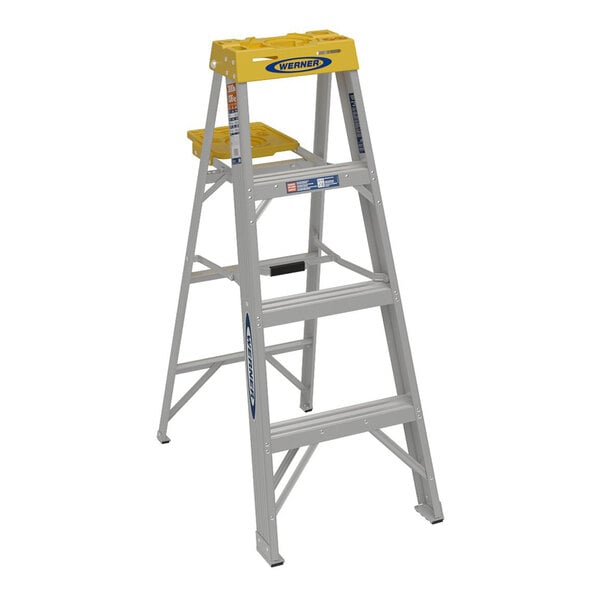 Werner 370 Series 4' Type IA 3-Step Aluminum Step Ladder 374
