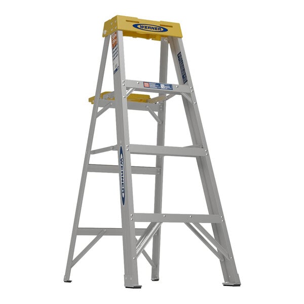 Werner 370 Series 4' Type IA 3-Step Aluminum Step Ladder 374