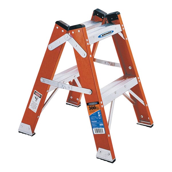 Werner Type IA 2' 2-Step Twin Folding Fiberglass Step Stool T6202