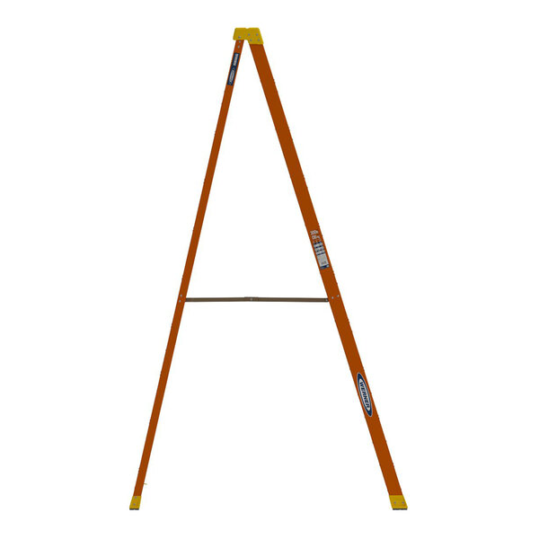 Werner 6200 Series 10' Orange / Yellow Type IA 9-Step Fiberglass Step Ladder 6210