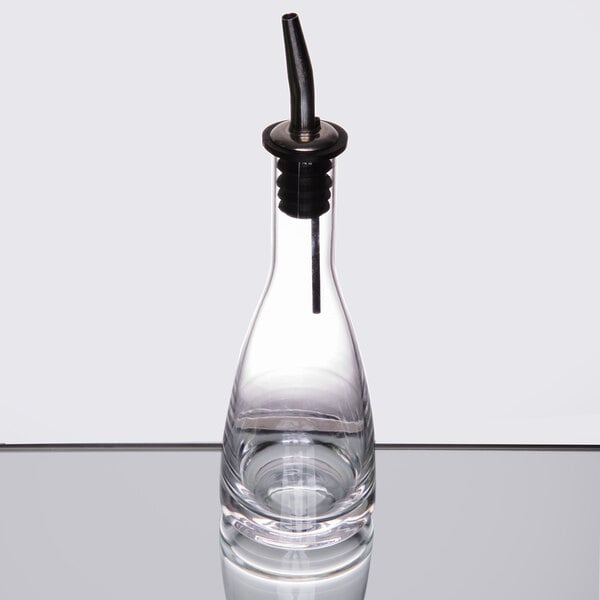 TableCraft Siena 6 oz. Oil and Vinegar Bottle with Stainless Steel Pourer - 12/Case