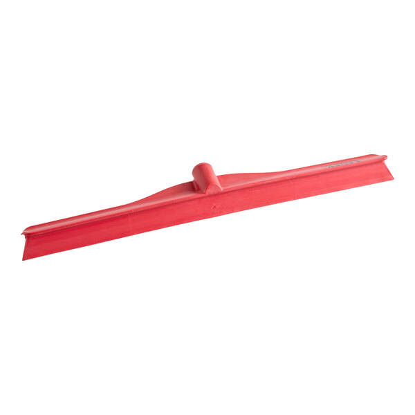 Lavex 24" Red Rubber Floor Squeegee with Plastic Frame