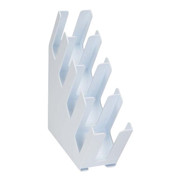 Dispense-Rite White Polystyrene 4-Section Countertop Cup and Lid Organizer LID-4WT