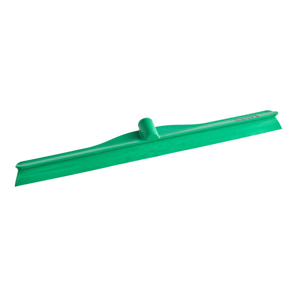 Lavex 24" Green Rubber Floor Squeegee with Plastic Frame