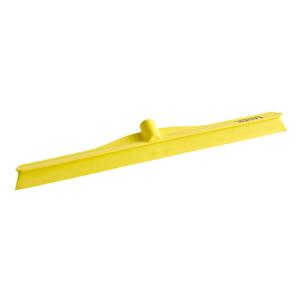 Lavex 24" Yellow Rubber Floor Squeegee with Plastic Frame