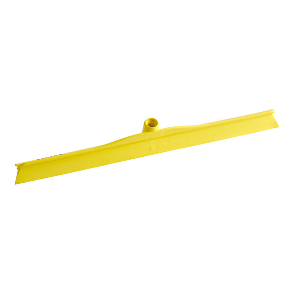 Lavex 24" Yellow Rubber Floor Squeegee with Plastic Frame