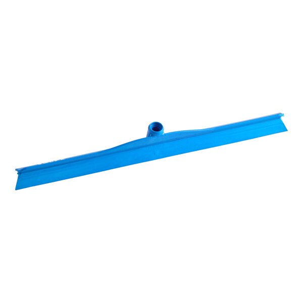 Lavex 24" Blue Rubber Floor Squeegee with Plastic Frame