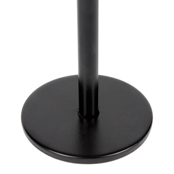 TableCraft 18 3/8" Black Steel Flat Bottom Menu / Card Holder - 12/Case