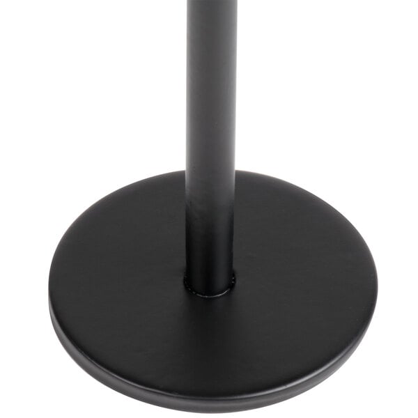 TableCraft 15 1/8" Black Steel Flat Bottom Menu / Card Holder - 12/Case