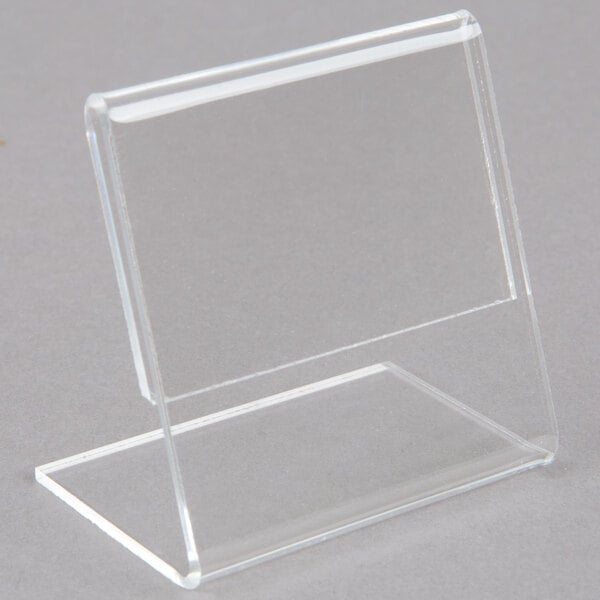 Vollrath Cubic 2 3/8" x 2 3/8" Clear Acrylic Card Holder - 6/Case