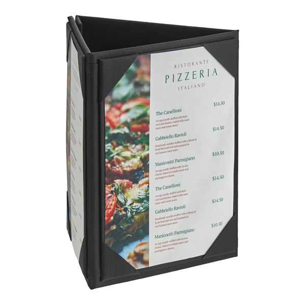 H. Risch, Inc. 5" x 7" Three View Table Tent with Picture Corners - 12/Case
