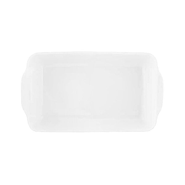 Cosy & Trendy Essentials 44 oz. White Rectangular Porcelain Casserole Dish - 8/Case