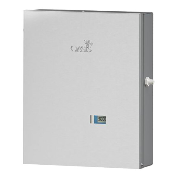 Oasis 041741A001 12 11/16" x 4 1/4" x 14 1/4" 1.50 GPM Stainless Steel Universal Vandal-Resistant Filter Box with VersaFilter III Water Filtration System and Filter Cartridge