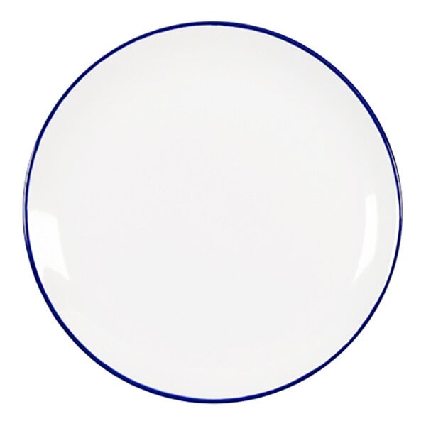 Chef & Sommelier Selene 7" White / Sapphire Rim Coupe China Plate by Arc Cardinal - 24/Case
