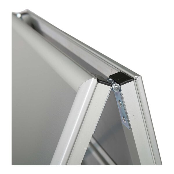 MT Displays 22" x 28" Silver Double-Sided A-Frame Sign Board with Header UAB2550N22X5000