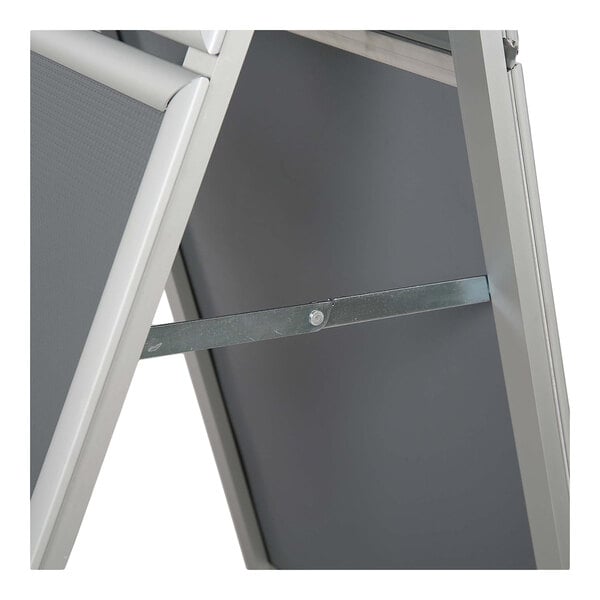 MT Displays 22" x 28" Silver Double-Sided A-Frame Sign Board with Header UAB2550N22X5000