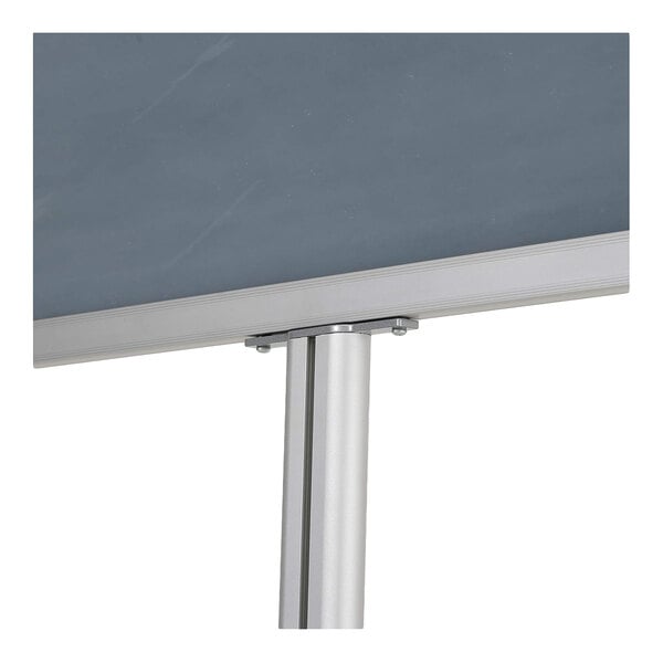 MT Displays 22" x 28" Silver Double-Sided Pedestal Sign Holder UIBSHN0022X2000
