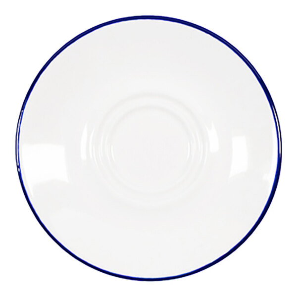 Chef & Sommelier Selene 6" White / Sapphire Rolled Edge China Saucer by Arc Cardinal - 24/Case