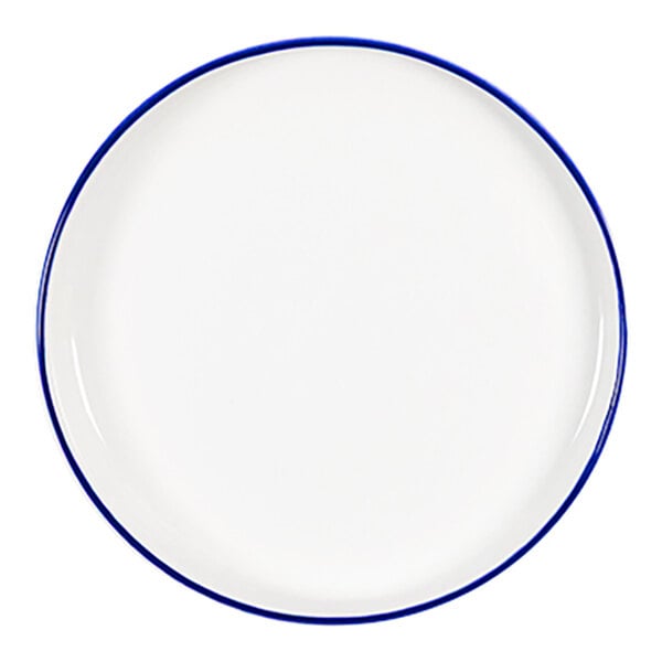 Chef & Sommelier Selene 6 3/8" White / Sapphire Raised Rim China Plate by Arc Cardinal - 24/Case