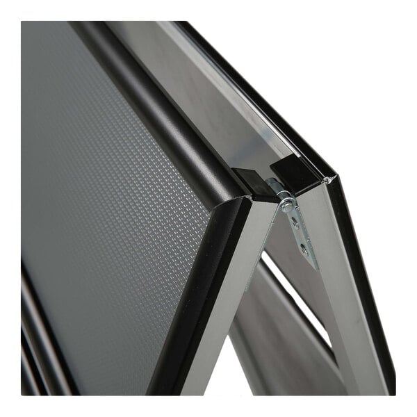 MT Displays 22" x 28" Black Double-Sided A-Frame Sign Board with Header UAB2550B22X5000