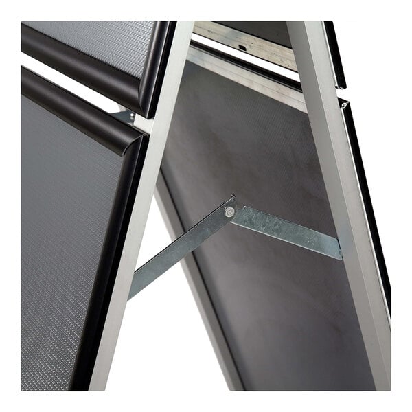 MT Displays 22" x 28" Black Double-Sided A-Frame Sign Board with Header UAB2550B22X5000