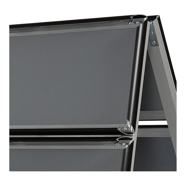 MT Displays 22" x 28" Black Double-Sided A-Frame Sign Board with Header UAB2550B22X5000