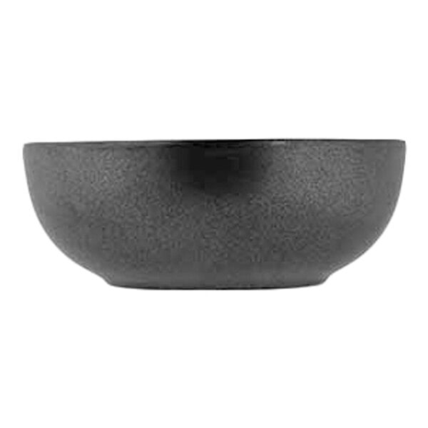 Cosy & Trendy Merio 24 oz. Black Round Porcelain Coupe Bowl - 2/Case