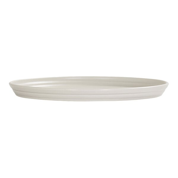 Cal-Mil Cove 10" Ivory Round Melamine Plate - 6/Case