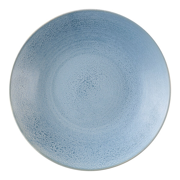 Dudson Evo 11 1/2" Matte Azure Deep Coupe Round Stoneware Plate by Arc Cardinal - 4/Case