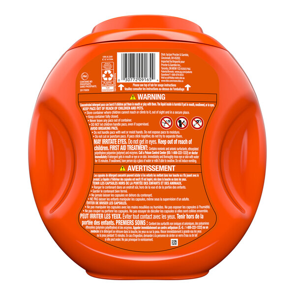 Tide 09165 76-Count 3-in-1 Laundry Detergent Pods - 4/Case
