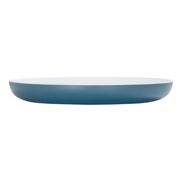 Cal-Mil Sophie 100 oz. Blue and White Round Two-Tone Melamine Bowl - 6/Case