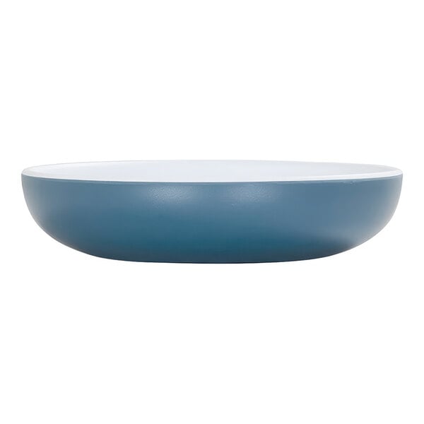 Cal-Mil Sophie 12 oz. Blue and White Round Two-Tone Melamine Bowl - 6/Case