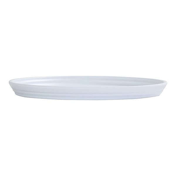 Cal-Mil Cove 8" White Round Melamine Plate - 6/Case