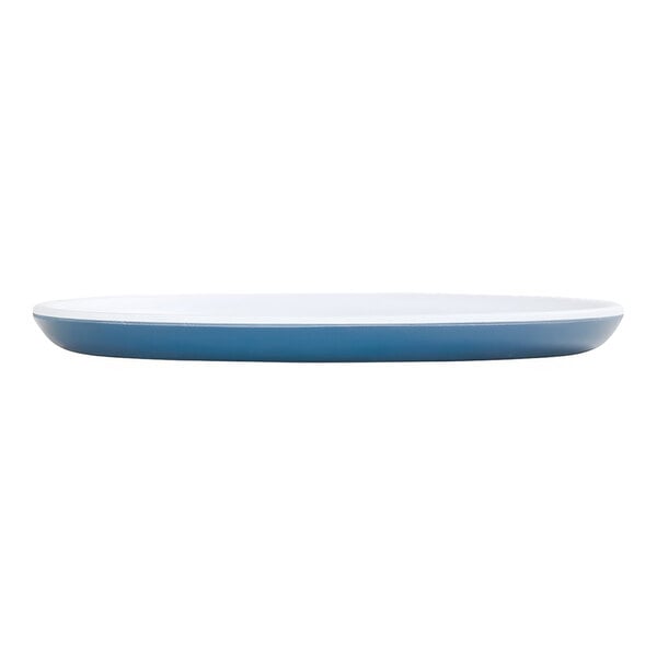 Cal-Mil Sophie 6" Blue and White Round Two-Tone Melamine Plate - 6/Case