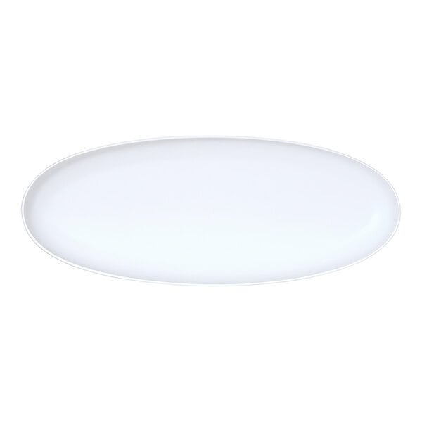 Cal-Mil Sophie 18" x 6" White Oval Melamine Platter - 6/Case