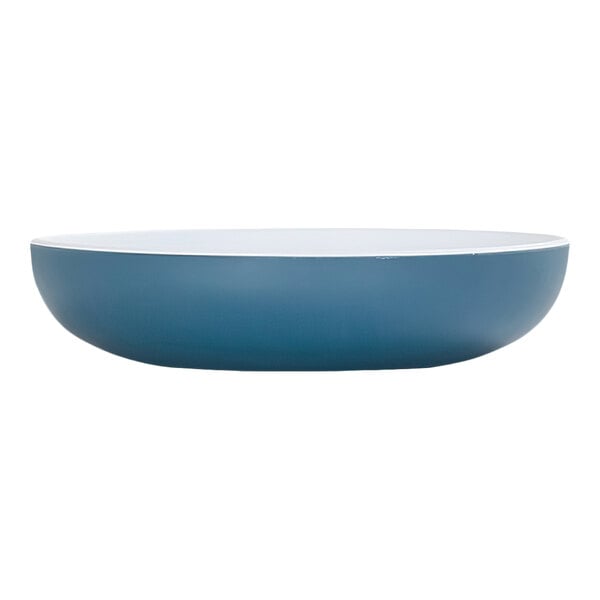 Cal-Mil Sophie 30 oz. Blue and White Round Two-Tone Melamine Bowl - 6/Case