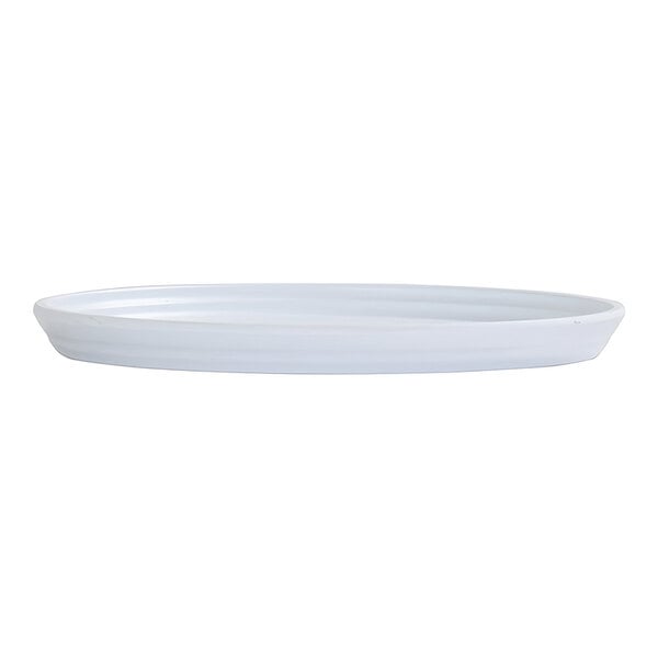 Cal-Mil Cove 6" White Round Melamine Plate - 6/Case