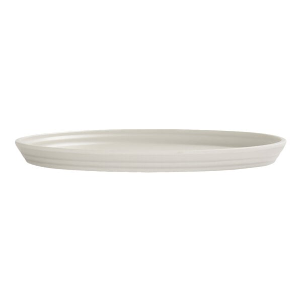 Cal-Mil Cove 8" Ivory Round Melamine Plate - 6/Case