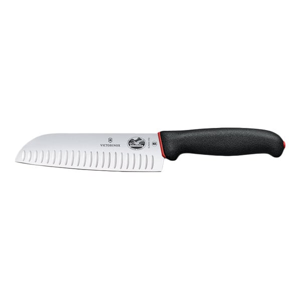 Victorinox 7" Granton Edge Santoku Knife with Dual-Grip Handle 5.2523.17DB