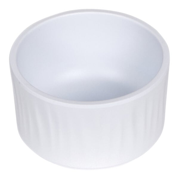 G.E.T. Riva Maris 8 oz. Matte White Rimless Textured Melamine Bowl - 12/Case
