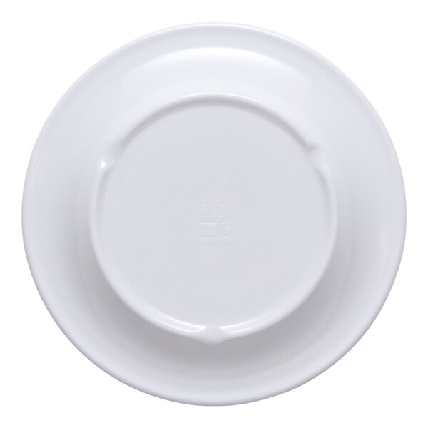 G.E.T. Diamond Esencia 7 1/2" Round White / Blue Melamine Plate - 48/Case