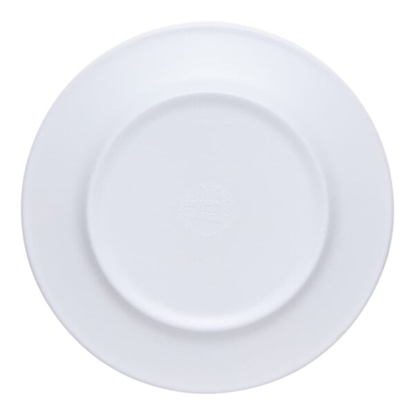 G.E.T. Riva Maris 10 1/4" Round Matte White Melamine Plate with Textured Rim - 12/Case