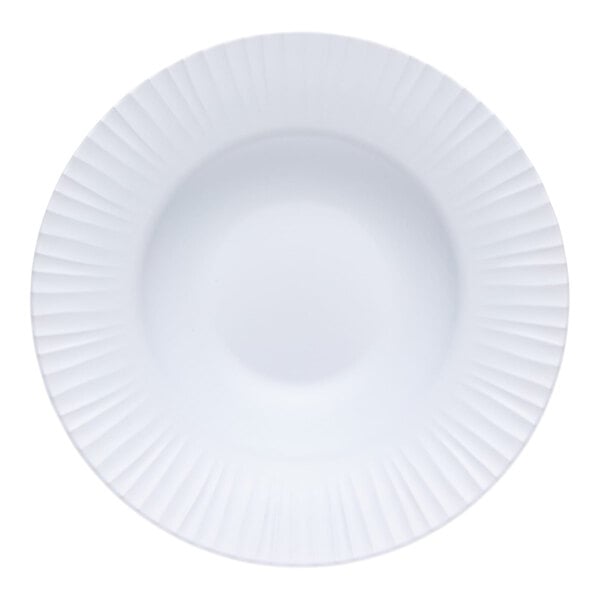 G.E.T. Riva Maris 16 oz. Matte White Melamine Bowl with Textured Rim - 12/Case