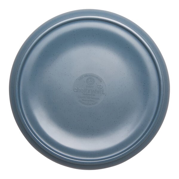 cheforward™ by G.E.T. Hatch 6 1/2" Round Touch of Honey / BlueJay Melamine Plate - 24/Case