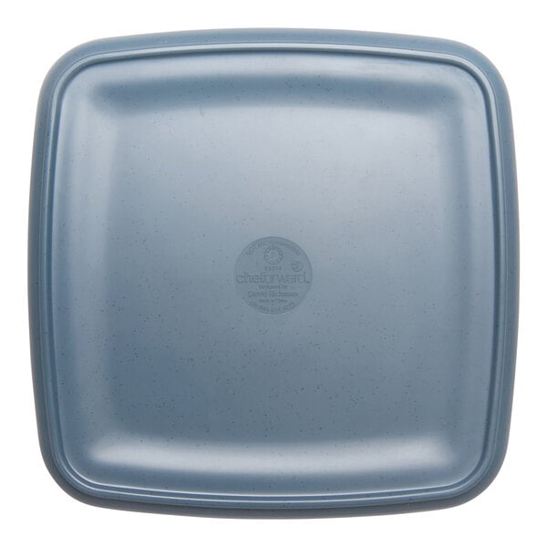cheforward™ by G.E.T. Hatch 8 1/2" Square Touch of Honey / BlueJay Melamine Plate - 12/Case