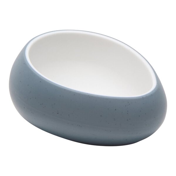 cheforward™ by G.E.T. Hatch 3 oz. Oval Touch of Honey / BlueJay Melamine Ramekin - 48/Case