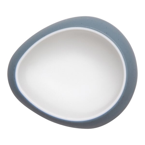 cheforward™ by G.E.T. Hatch 3 oz. Oval Touch of Honey / BlueJay Melamine Ramekin - 48/Case